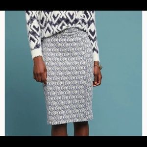 Anthropologie Maeve Emmy Textured Pencil Skirt